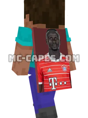 Sadio Mane Minecraft cape worn on a player