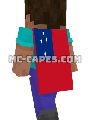 Samoa Flag Minecraft cape worn on a player