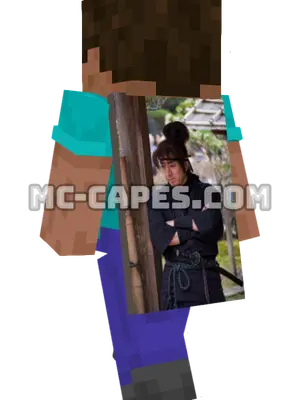 Samurai Garden Minecraft cape worn on a player