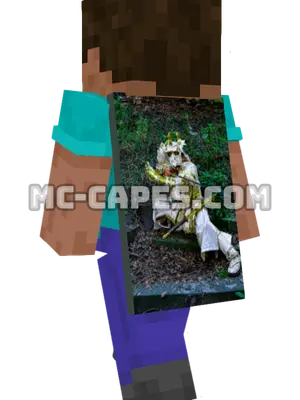 Samurai Warrior Minecraft cape worn on a player