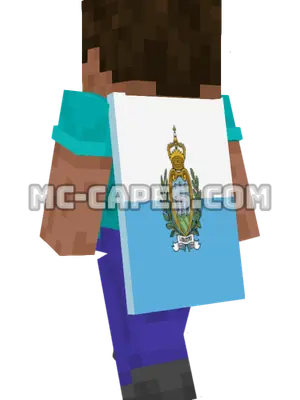 San Marino Flag Minecraft cape worn on a player