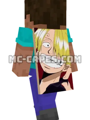 Sanji Minecraft cape worn on a player