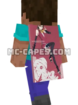 Sarada Uchiha Dress Minecraft cape worn on a player