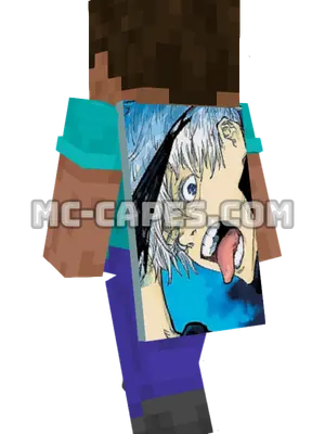 Satoru Gojou Minecraft cape worn on a player