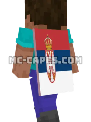 Serbia Flag Minecraft cape worn on a player