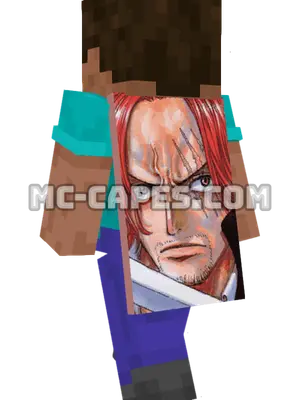 Shanks Minecraft cape worn on a player