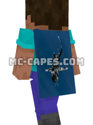 Shark School Minecraft cape worn on a player