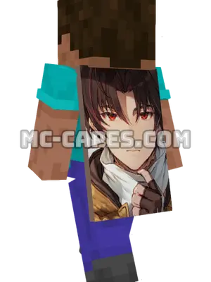 Shinei Nouzen Minecraft cape worn on a player