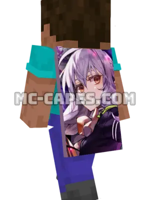 Shinoa Hiiragi Minecraft cape worn on a player