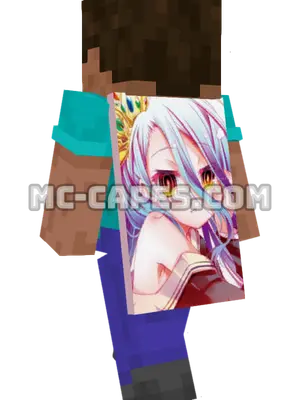 Shiro Minecraft cape worn on a player