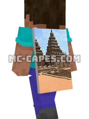 Shore Temple Minecraft cape worn on a player