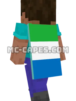 Sierra Leone Flag Minecraft cape worn on a player