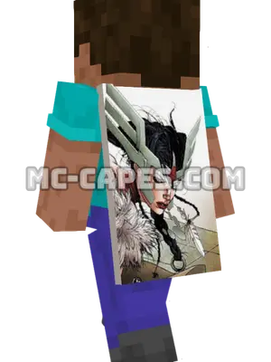 Sif Minecraft cape worn on a player