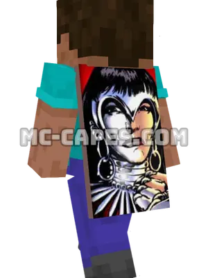 Silverclaw Minecraft cape worn on a player