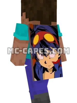 Simon Minecraft cape worn on a player