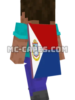 Sint Maarten Flag Minecraft cape worn on a player