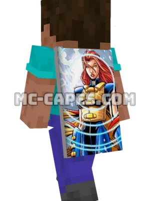Siryn Minecraft cape worn on a player