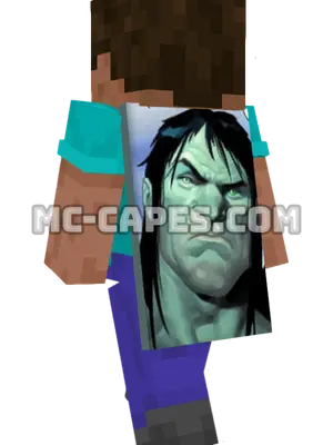 Skaar Minecraft cape worn on a player