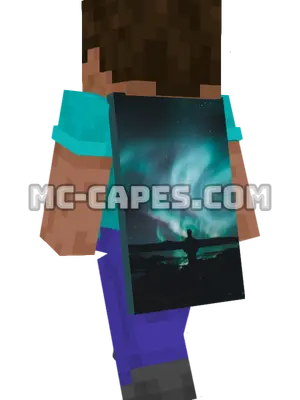 Sky Lights Minecraft cape worn on a player