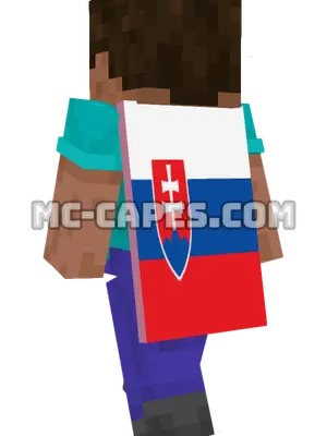 Slovakia Flag Minecraft cape worn on a player