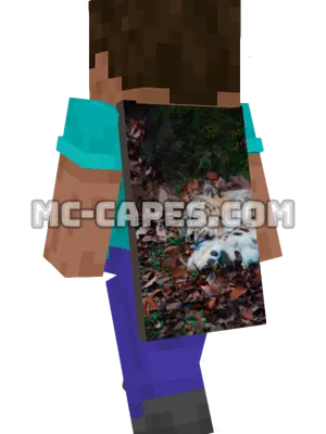 Snow Leopard Minecraft cape worn on a player