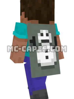 Snowman Minecraft cape worn on a player