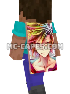 Sora Minecraft cape worn on a player