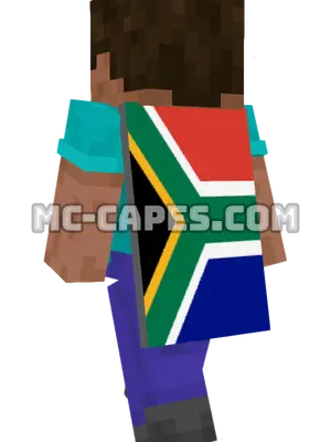 South Africa Flag Minecraft cape worn on a player