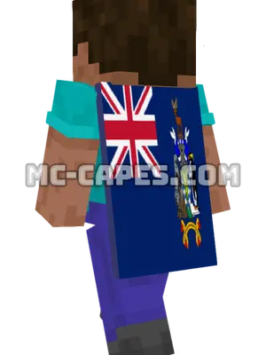 South Georgia Flag Minecraft cape worn on a player