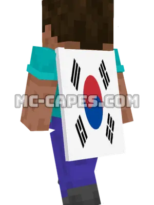 South Korea Flag Minecraft cape worn on a player