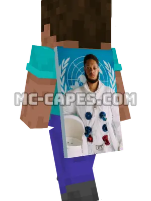 Space Astronaut Minecraft cape worn on a player