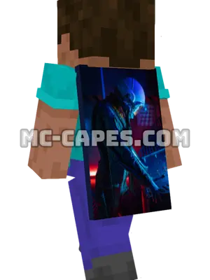 Spaceship Controls Minecraft cape worn on a player