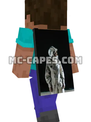 Spacesuit Portrait Dark Minecraft cape worn on a player