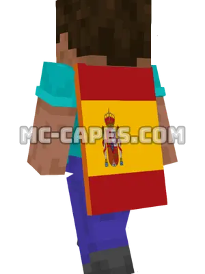 Spain Flag Minecraft cape worn on a player