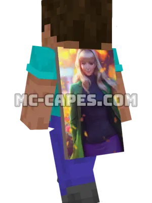 Spider-Gwen Sweater Minecraft cape worn on a player