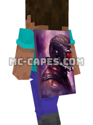 Star-Lord Minecraft cape worn on a player