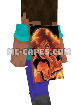 Starfire Minecraft cape worn on a player