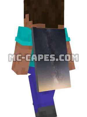 Starry Galaxy Minecraft cape worn on a player