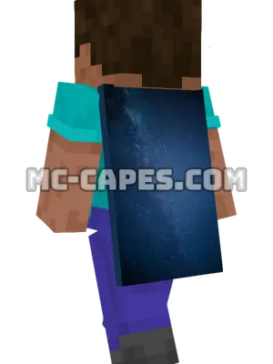 Starry Galaxy Minecraft cape worn on a player