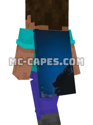 Starry Night Sky Minecraft cape worn on a player