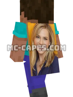 Stephanie Powell Minecraft cape worn on a player