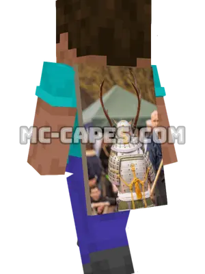 Stockholm Samurai Minecraft cape worn on a player