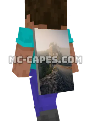 Stone Castle Walkway Minecraft cape worn on a player