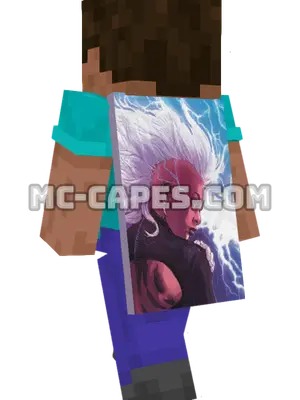 Storm Minecraft cape worn on a player