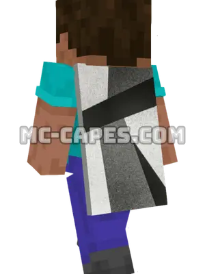 Striped Textile Minecraft cape worn on a player