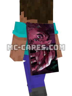 Sukuna Minecraft cape worn on a player
