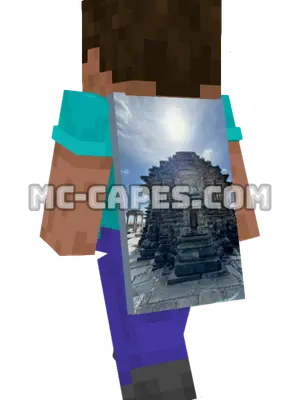 Sunlit Structure Minecraft cape worn on a player