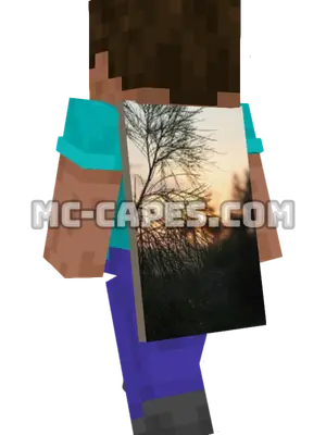 Sunset Branch Minecraft cape worn on a player