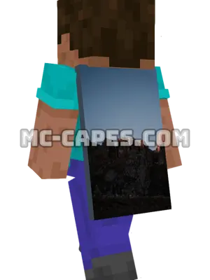 Sunset Mountains Minecraft cape worn on a player