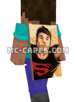 Superboy Minecraft cape worn on a player